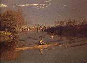 Thomas Eakins Max Schmitt a l'aviron painting